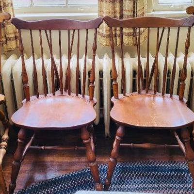 Vintage Windsor Bow Back Dining Chairs Set of 4
