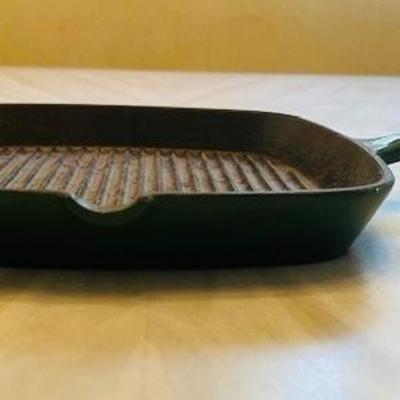 Le Creuset Signature Square Skillet Grill, which is a popular enameled cast iron grill
