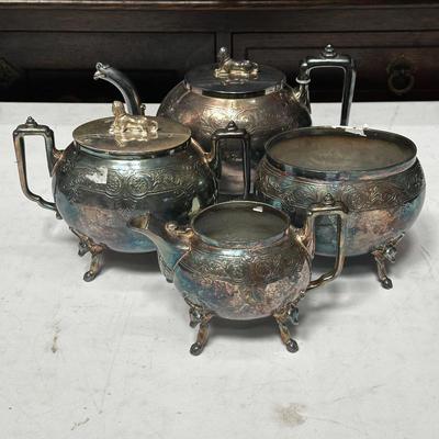 Simpson Hall Miller & Co. Silverplate 4-Piece Tea Set