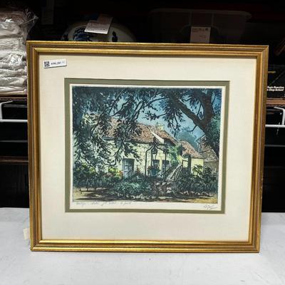 Lucien Veder Etching, Barbizon – Atelier de J.F. Millet