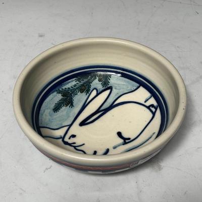 Handmade Debbie Dean Cordon Bleu Pottery Bowl