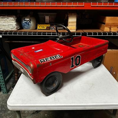 1970s AMF Dukes of Hazzard General Lee Pedal Car