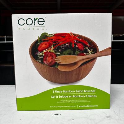 Core Bamboo 3 Piece Bamboo Salad Bowl Set