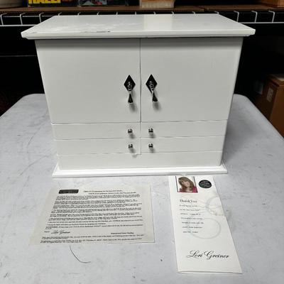 Lori Greiner White Wooden Jewelry Box, 2002