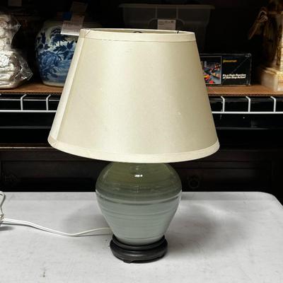 Crackle Glazed Ceramic Table Lamp, Simon Pearce Style