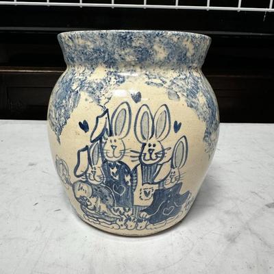 Handmade Ceramic Pottery Vase by Martha Guthrie, 1988