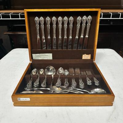 54-Piece Wm A Rogers Harmony Silver Overlay Flatware Set