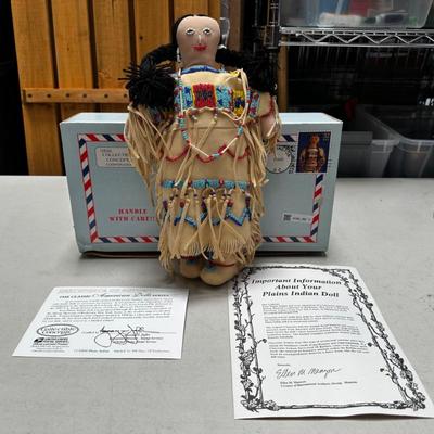 USPS Limited Edition Plains Indian Doll, 13" Tall