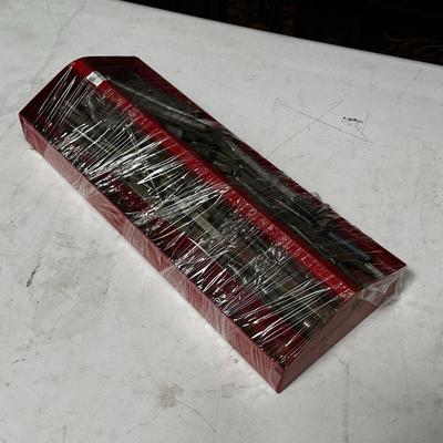 Punches, Chisels, & Tools in Red Metal Tray
