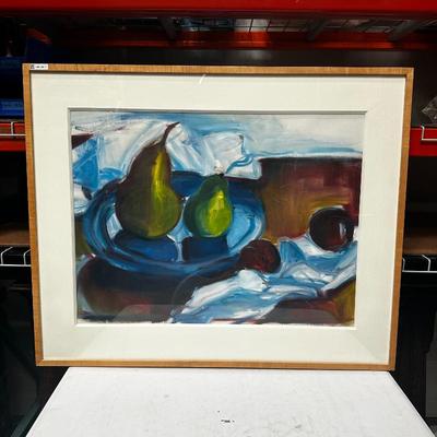 Framed Expressionistic Still Life Oil on Canvas