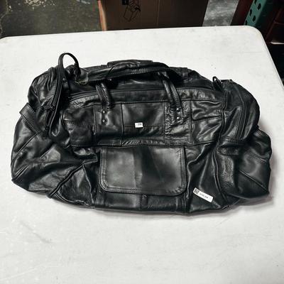 Carroll Leather Goods Black Duffle Bag