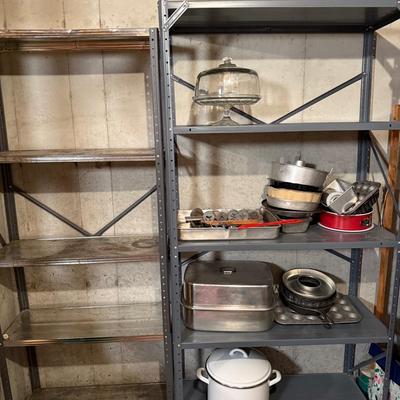 Two Metal Storage Shelves (shelves Only)