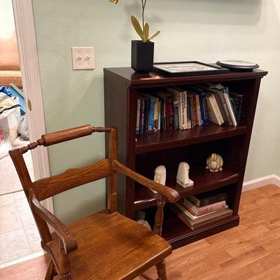 Very Nice Wooden Chair, Bookshelf, Shelf 