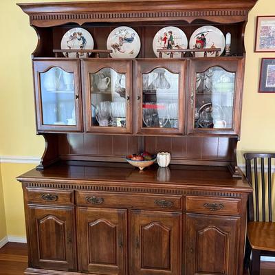 Vintage Cherry China Cabinet 