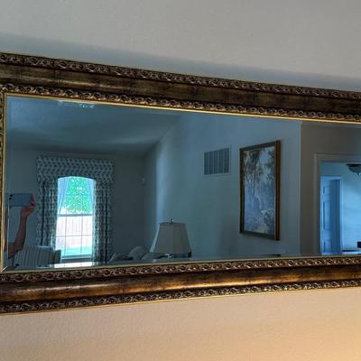 Large Hanging Mirror  With Ornate Frame