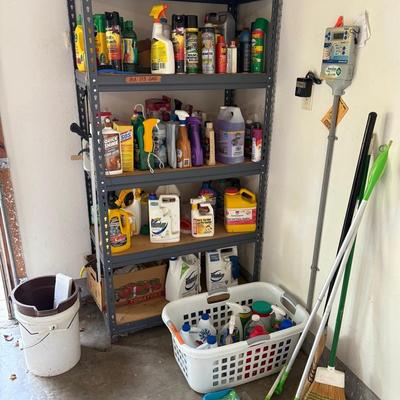 Metal Shelf Full of Supplies!  Look At Pics!