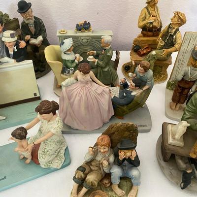 9 Vintage Figurines - Mostly Normal Rockwell 