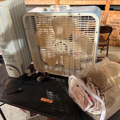 Box Fan, Electric Heater, Electric Blanket 