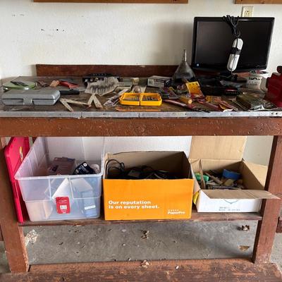 Workbench Full Of Tools And Supplies 