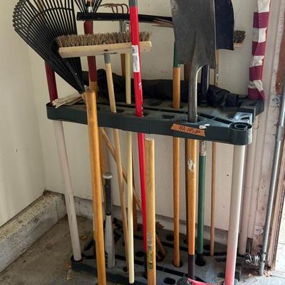 Hand Tools with Tool Storage Rack
