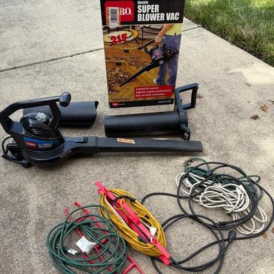 Toro Blower Vac With Extension Cords 