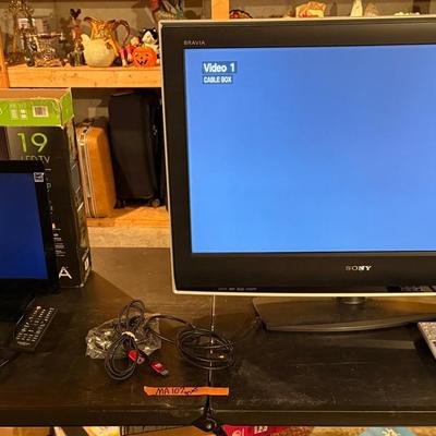 Two Televisions, DVD Player and HDMI Cords