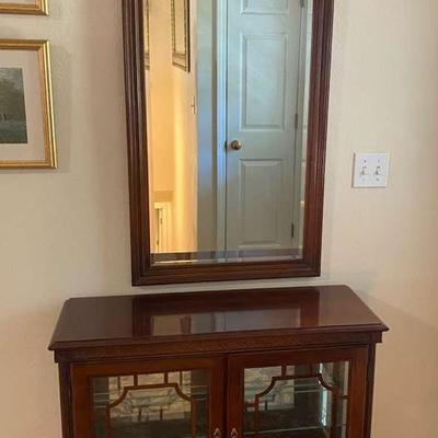 Entryway Table / Display Cabinet & Mirror 
