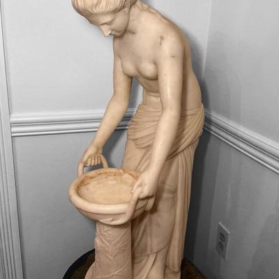 Hestia Vesta Large Italian Marble Goddess Statue 