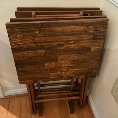 Scheibe Set Of 4 Tv Trays With Stand