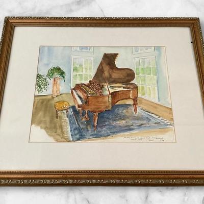Piano Watercolor (18 x 22)