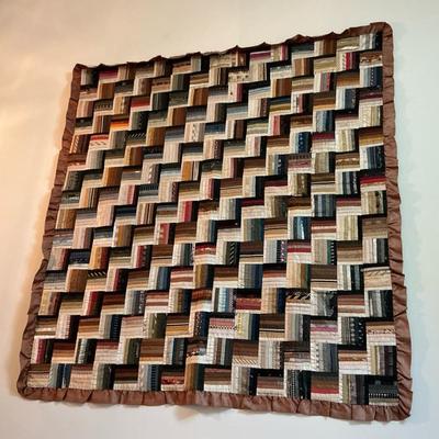 Antique Silk Tie Hand Made Quilt 