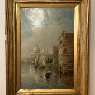 James Salt “Santa Maria Della Salute” Venetian Oil Painting (29 x 40)