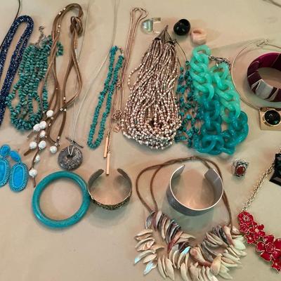 Costume Jewelry Including Silk And Sterling 