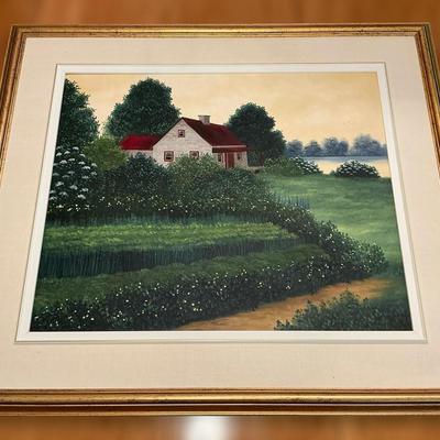 L. Desjardins Cottage Painting (33.25 x 29.5)