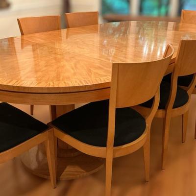 Baker Furniture Table & 8 Italian Chairs 
