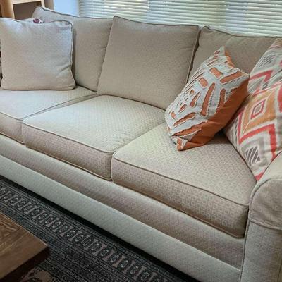Ethan Allen Cream Colored Sofa 