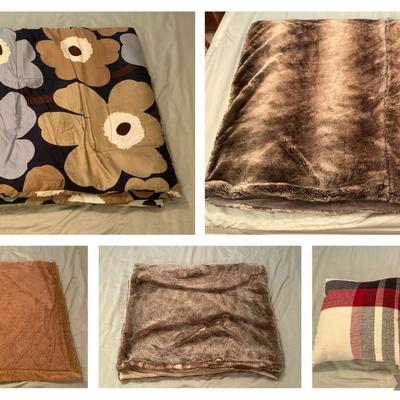 Restoration Hardware Throw Blankets, Marimekko Unikko Comforter, Crate & Barrel Throw Pillows