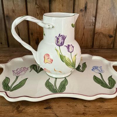 Tiffany & Co Tiffany Petals Pitcher + Platter