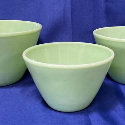 Fire King 3pc Jade-ite Mixing Bowls