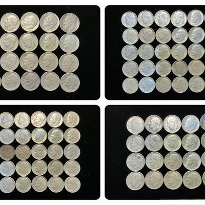 Roosevelt Silver Dimes (100 Count) (MMC51)