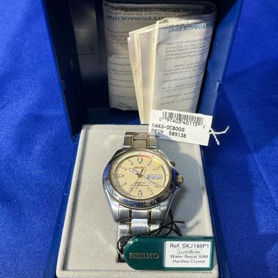 Seiko LumiBrite Men’s Watch Water Resistant 50M Kinetic 