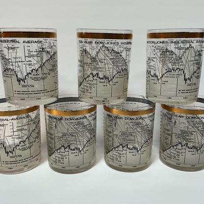 MCM Cera Glass Co Dow Jones Industrial Average Glasses (7 Count) 