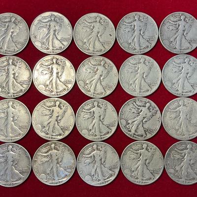 Walking Liberty Silver Half-Dollars (20 Count) (MMC74)