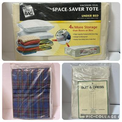 Space Bag Under Bed, Naturals Suit & Dress Bag, Plaid Storage Bag