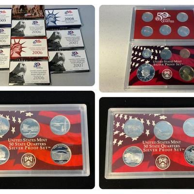 U.S Mint Proof Sets - Inc Six Silver State Quarter Proof Sets & More (MMC83)