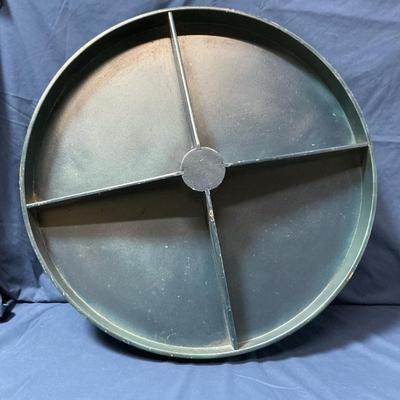 30” Round Wood Divided Tray (LARGE)