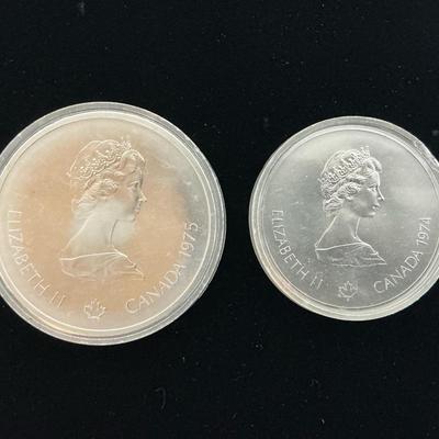 Canadian $5 & $10 Montreal Olympics Silver Coins (MMC62)