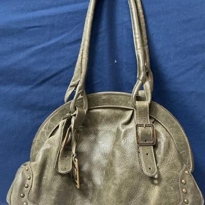 Petusco Green Leather Handbag Made in Spain