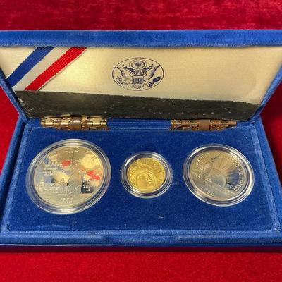 1986 Liberty Proof Set Inc $5 Gold Liberty (MMC81)