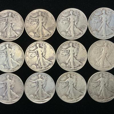 Walking Liberty Silver Half-Dollars (12 Count) (MMC66)